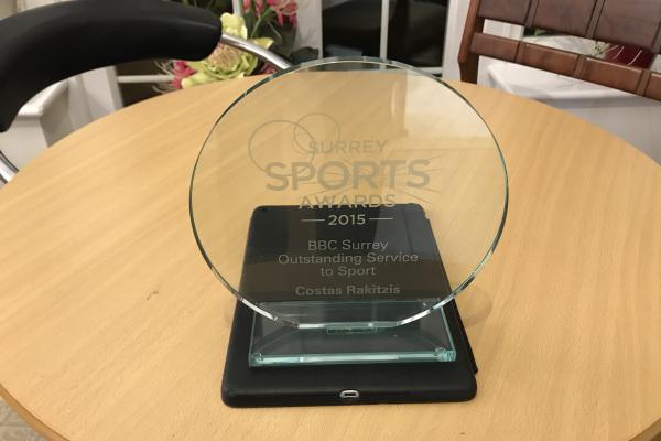 The BBC Surrey Outstanding Service to Sport award