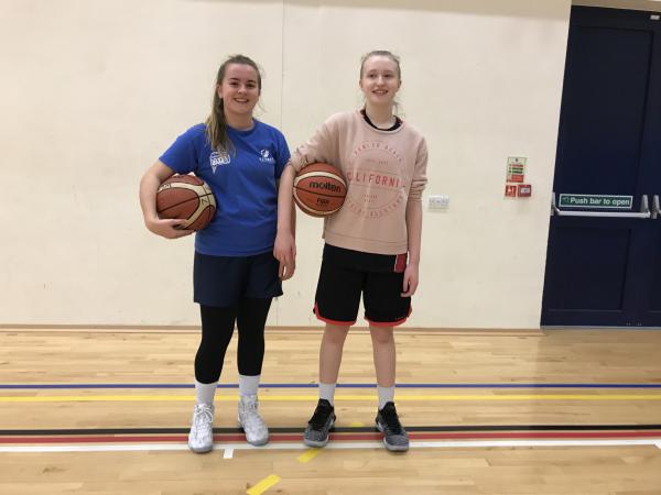 Beth (left) and Katie were best free-throw shooters this week